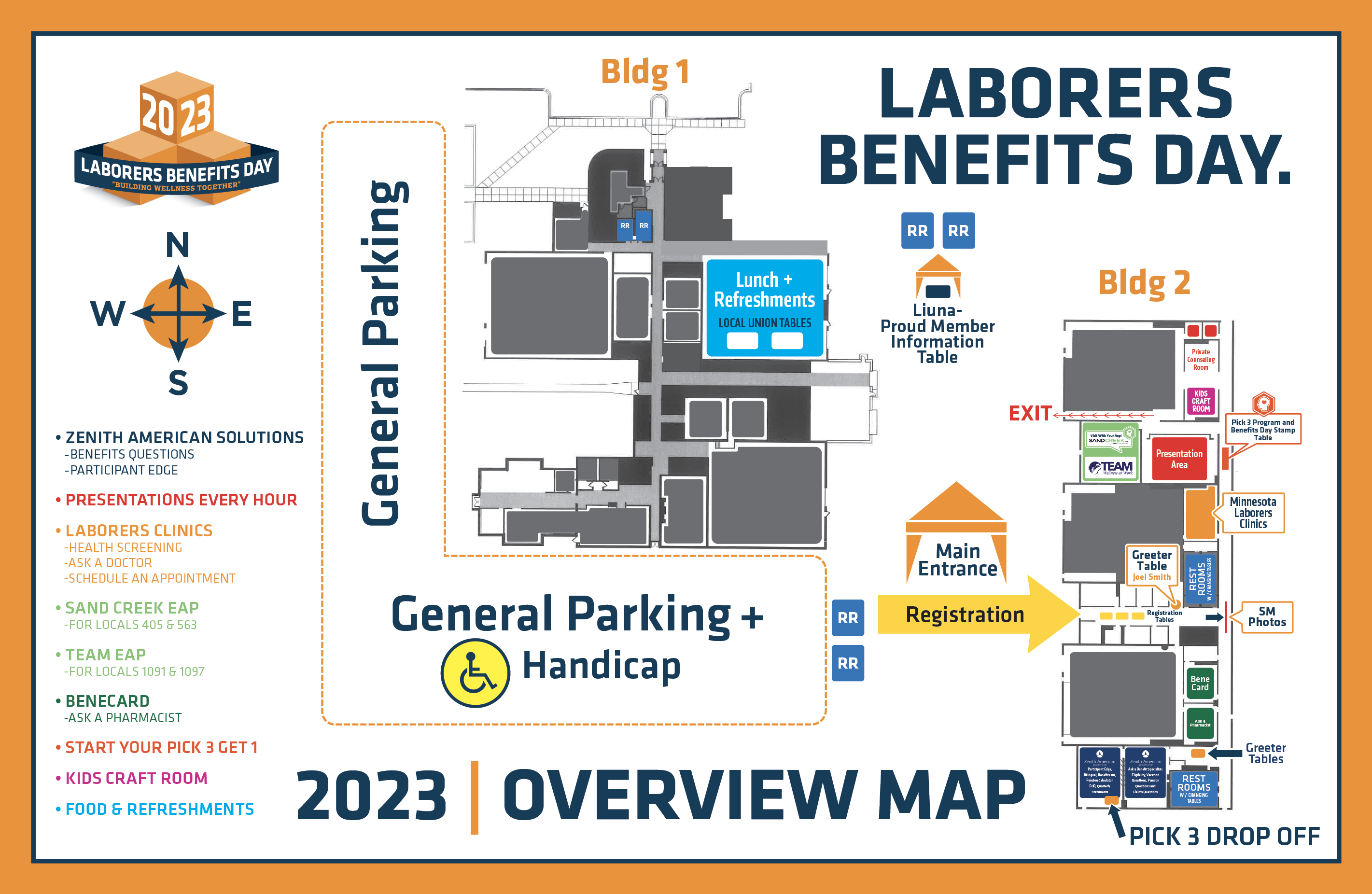 Laborers Benefits Day 2023 Overview Map