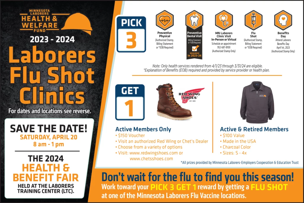 2023 Flu Shot Clinics Postcard Front
